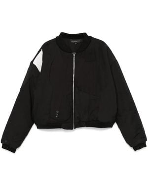 Who Decides War Patchwork-Design Jacket - Black