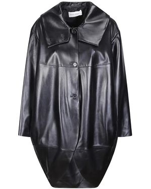 Niccolò Pasqualetti Tulipo Sculptural Leather Coat - Blue