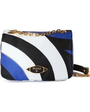 PUCCI グラフィック ショルダーバッグ - ブルー