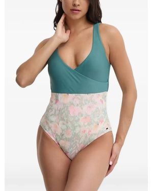 Picture May Floral-Print Swimsuit - Blue