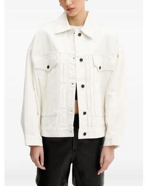 HUGO Patch-Pocket Denim Jacket - White