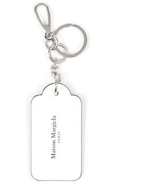 Maison Margiela Portachiavi Four Stitched - Bianco