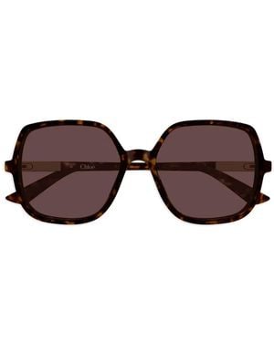 Chloé Oversized-Frame Sunglasses - Purple