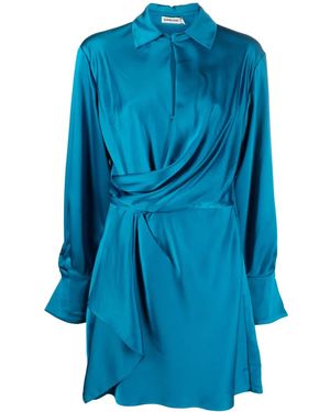 Jonathan Simkhai Zijden Mini-Jurk - Blauw