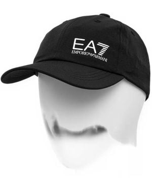EA7 Logo-Print Baseball Cap - Black