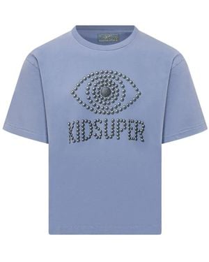 Kidsuper Studded-Eye T-Shirt - Blue