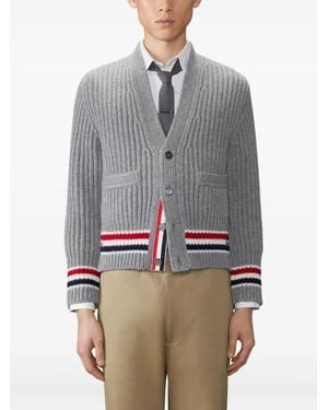 Thom Browne Vネック カーディガン - グレー