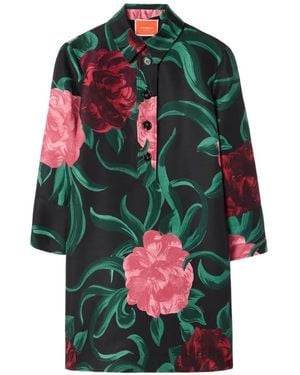 La DoubleJ Artemis Minikleid mit Blumen - Schwarz