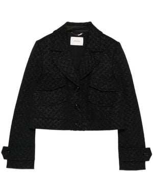 Dorothee Schumacher Floral-Embroidered Jacket - Black