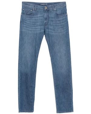 Corneliani Jean Droit À Effet Délavé - Blue