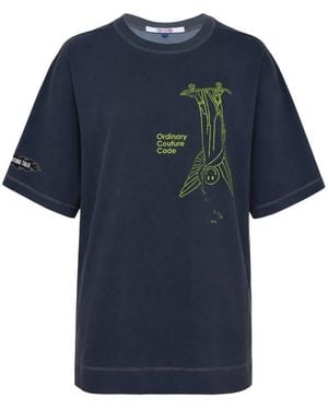 Ordinary Couture Code Graphic-Print T-Shirt - Blue