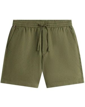 Tommy Hilfiger Dover Drawstring-Waist Linen Chino Shorts - Green