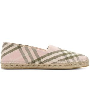 Burberry Check Mews Espadrilles - White