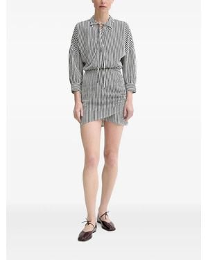 Sessun Chemisier Laurel Corto A Righe - Grigio