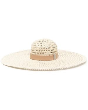 Peserico Interwoven Sun Hat - White