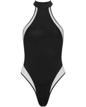 Maison Close Minuit Halterneck Swimsuit - Black