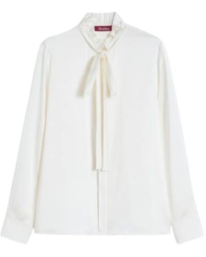 Max Mara ラッフル ブラウス - ホワイト