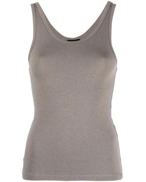 Thom Krom Contrast-Stitching Top - Grey