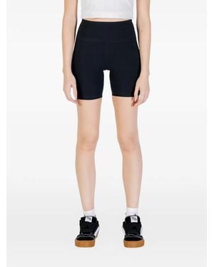 Converse Pantalones Cortos De Talle Alto - Azul