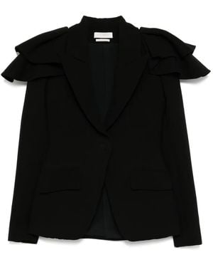 Saiid Kobeisy Ruffled Blazer - Black