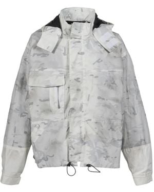 ALEXANDER DIGENOVA Camouflage-Print Drawstring Jacket - Grey