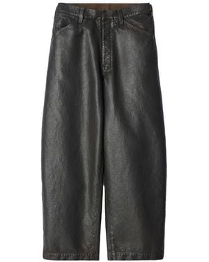 Lemaire Oversized Gecoate Denim Broek - Grijs