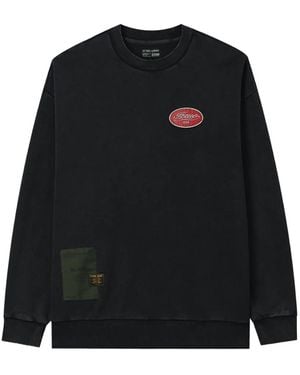 Izzue Logo-Patch Graphic-Print Sweatshirt - Black