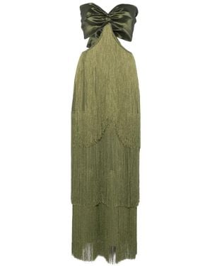Bless Bow-Detail Maxi Dress - Green