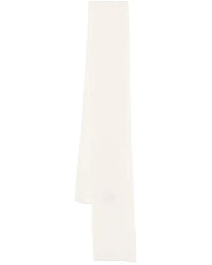 N.Peal Cashmere Ribbed Scarf - White