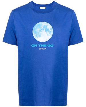 Off-White c/o Virgil Abloh On The Go Moon Tシャツ - ブルー