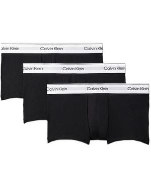 Calvin Klein Logo Waistband 3-Pack Boxer Briefs - Black