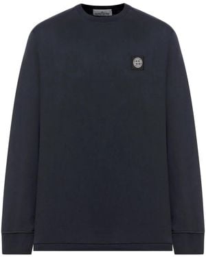 Stone Island コンパスパッチ ロングtシャツ - ブルー