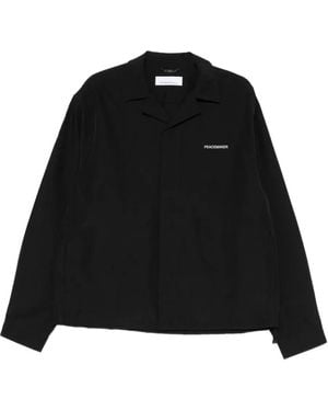 Oamc Peacemaker Embroidery-Logo Shirt Jacket - Black