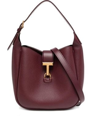 Tom Ford Tara Leren Schoudertas - Paars