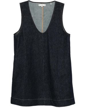FRAME Vestido Corto The Form Con Cuello Redondo - Azul