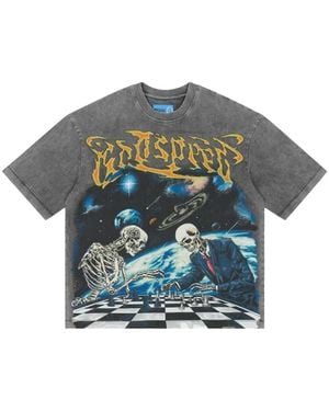 Godspeed Checkmate Ii Graphic-Print T-Shirt - Grey