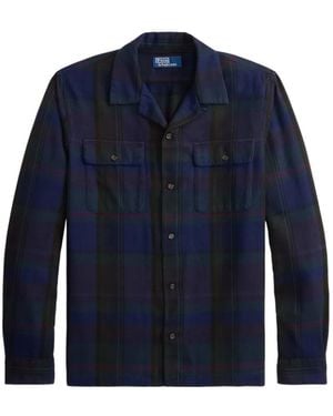 Polo Ralph Lauren Plaid Elbow-Patch Shirt - Blue