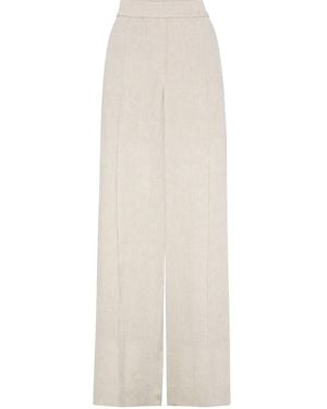 Brunello Cucinelli Linen Pants - White