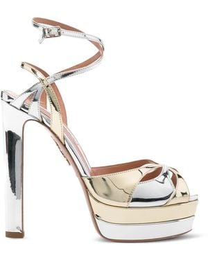 Aquazzura Moves Plateau-Sandalen 130Cm - Mettallic