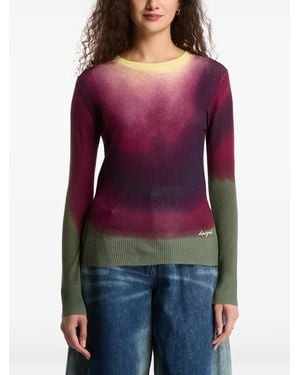 Desigual Gradient-Effect Fine-Knit Jumper - Purple