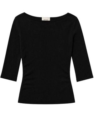 Reformation Santino Boat-Neck Top - Black