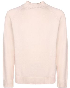 Zanone Raglan-Sleeve Mock-Neck Sweater - Pink