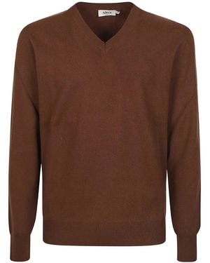 Altea Kaschmirpullover mit V-Ausschnitt - Braun
