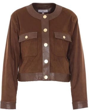 Urbancode Collarless Jacket - Brown