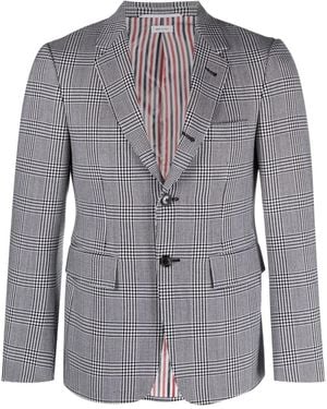 Thom Browne Sakko Mit Karomuster - Blau