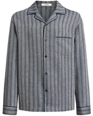 12 STOREEZ Gestreepte Broek En Blouse Set - Grijs