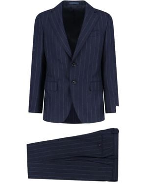 Caruso Pinstripe single-breasted suit - Blau