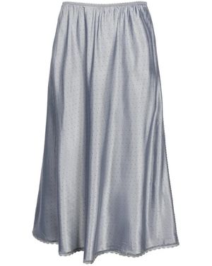 JNBY Lace-Trimed Midi Skirt - Gray