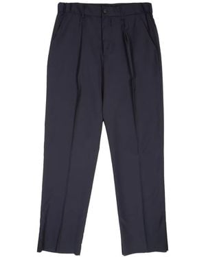 Hevò Torrecanne Pleated Elasticated-Waist Pants - Blue