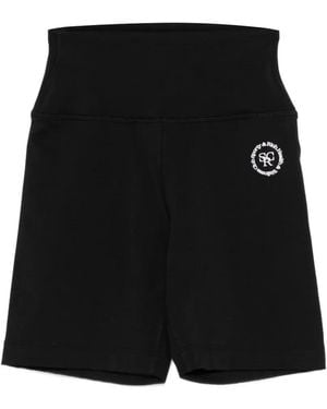 Sporty & Rich Srhwc ハイウエスト ショートパンツ - ブラック